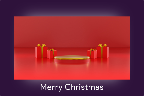 3D Product Podium Merry Christmas: Festive Design Asset