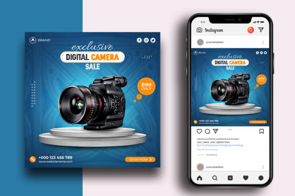 Camera Sale Social Media Post: Easy-to-Edit Design Template