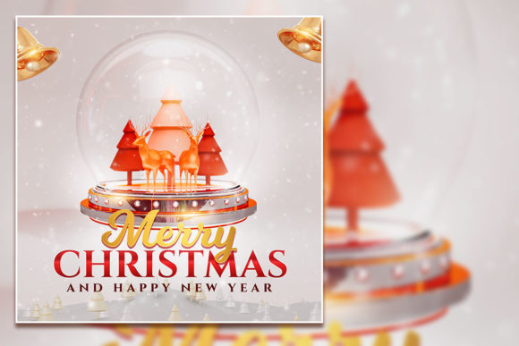 Christmas Greeting Social Media Post & Editable Flyer Template