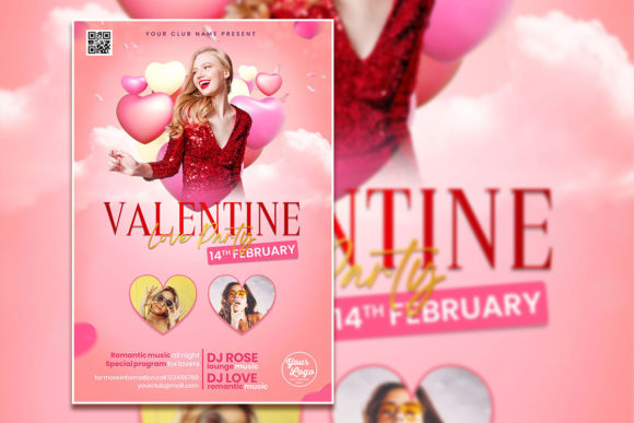 Create Stunning Valentine's Invitations with a Love Party Poster Template