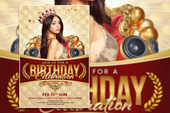 Elegant Birthday Celebration Invitation Template