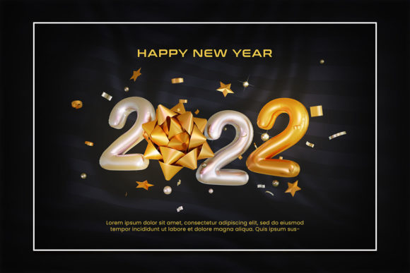 Festive Design Made Simple: Happy New Year Greeting Template