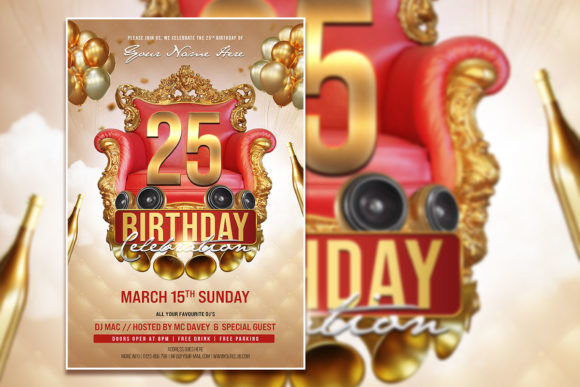 Modern Birthday Celebration Template: Fully Editable Design