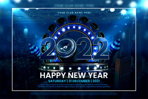 Modern New Year 2022 Invitation Template