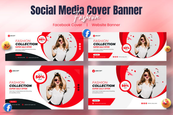 Social Media Facebook Cover & Web Banner: Fashion Promotion Template